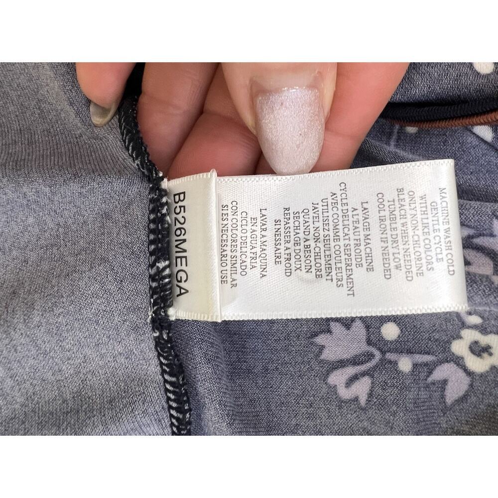 VTG BCBG Gorgeous Y2K Asian Print Kimono Wrap Top Women’s Small Blue Brown - Picture 9 of 11